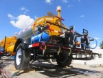 Tack Coat Sprayer STRATOS by PavementGroup shown in 400 gallon capacity, with 12' spraybar, 50' hose and applicator wand