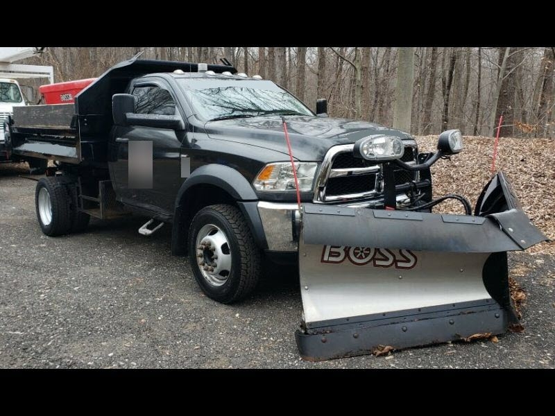 2015 Dodge RAM 4500 mason dump truck, 29k Boss plow for sale