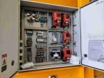 Olympus Cold Feed Bins control panel showing VFDs, timers, electrical components