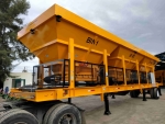 Cold Feed Bin system by Olympus CFB system with LED lights, vibrators on a portable frame. 3 bin with collapsible discharge conveyor for sale at 518-218-7676