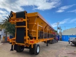 Olympus cold feed bin system 3 bin with collapsible discharge conveyor for sale at 518-218-7676