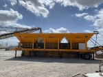 Olympus 3 bin cold feed bin setup in FL on Phillips and Jordan project, side view showing 3 bins, loading ramp on opposite side