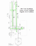 Sludge pugmill system dimensions, by PavementGroup.com. Designed for sludge and liquid waste. 