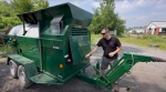 asphalt recycler for sale by pavementgroup.com 7 tons per hour recycle millings into hot mix asphalt - side and rear view shown