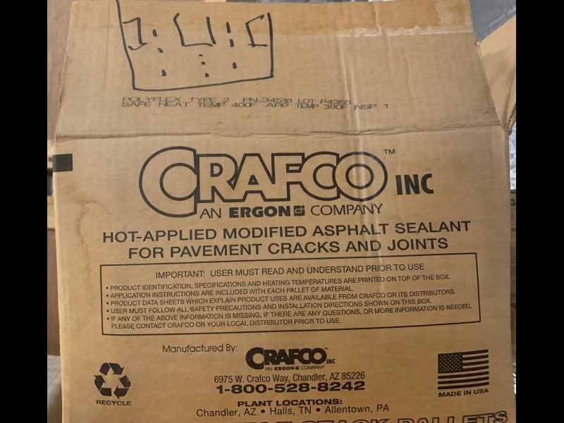 115 boxes of Crafco Polyflex Type2 Crack Sealant