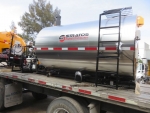 Stratos DMS-2000 Asphalt Distributor Truck tank by PavementGroup. Shown here ready to mount to a flatbed or truck chassis